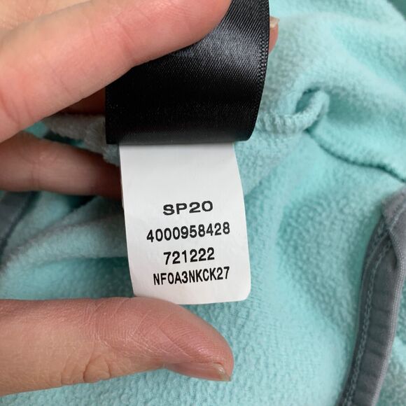 The North Face Jacket Girls XL Extra Large Seafoam Fleece Snap Button Pullover - Picture 10 of 12